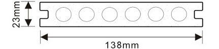 二代共擠圓孔塑木地板LN-SDK13823IPE